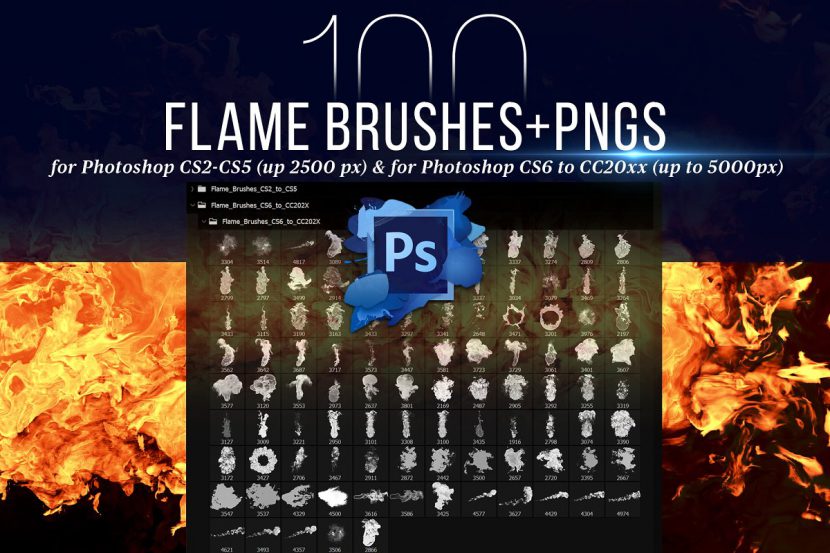 100 photoshop flame brushes pngs 830x553 1