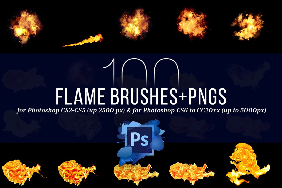 100 photoshop flame brushes1