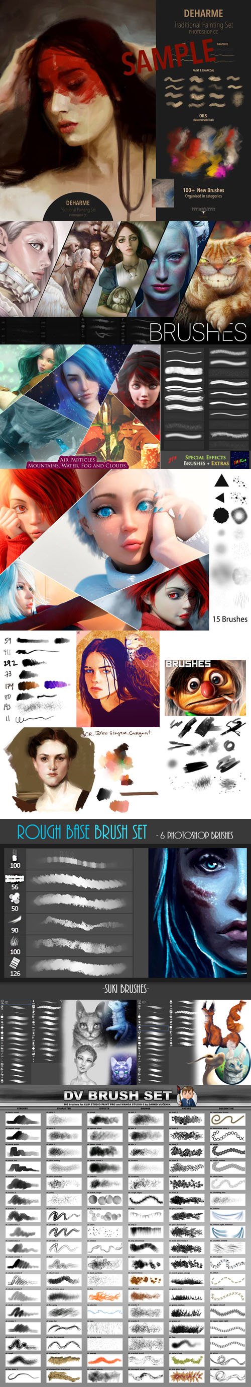 250 brushes collection with awesome special effects