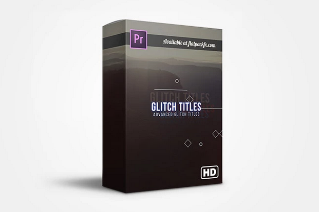 advance glitch titles for premiere pro