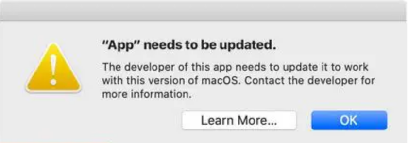 app needs to be updated mac 3