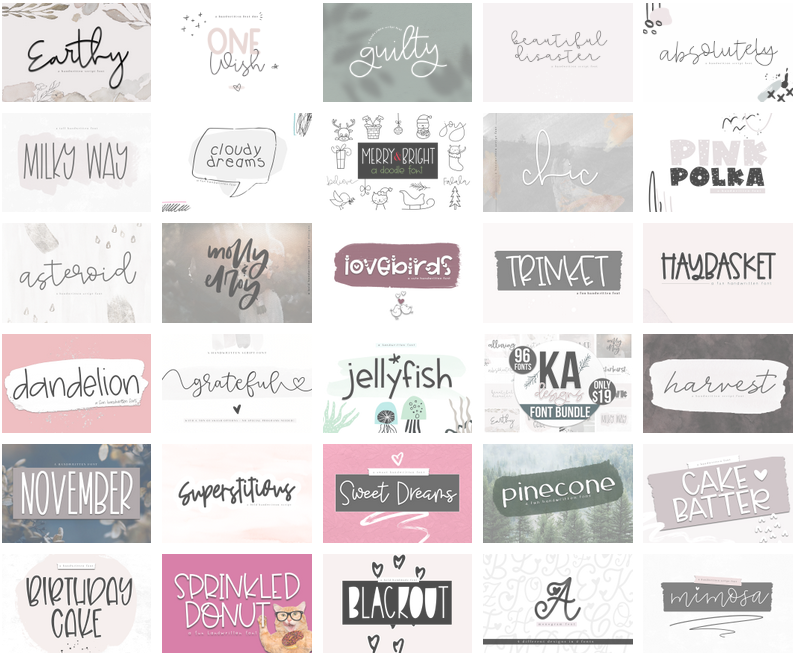 best of 2018 big font bundle 1