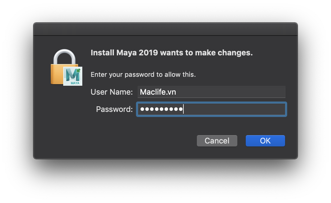 cach crack maya 2019 mac 3