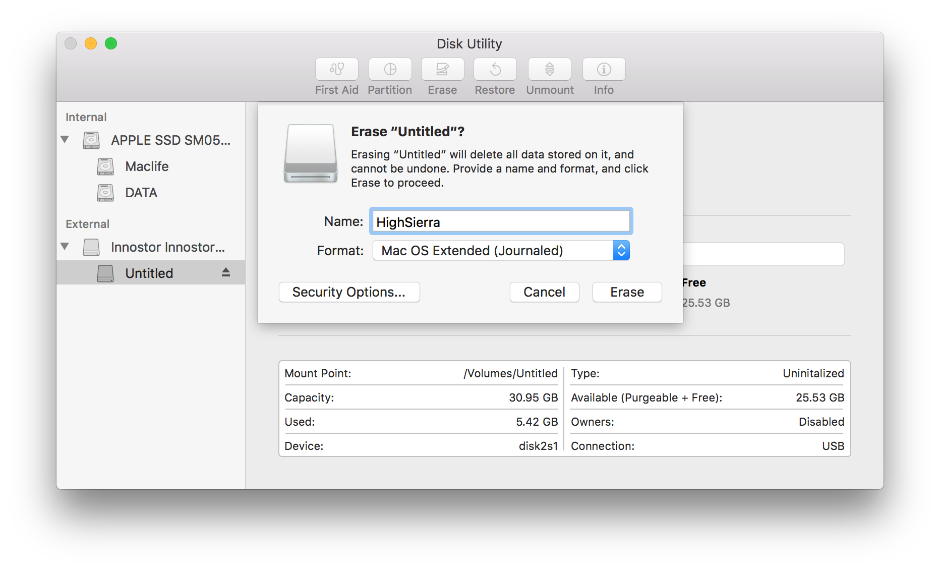 cach tao usb cai macos high sierra b1