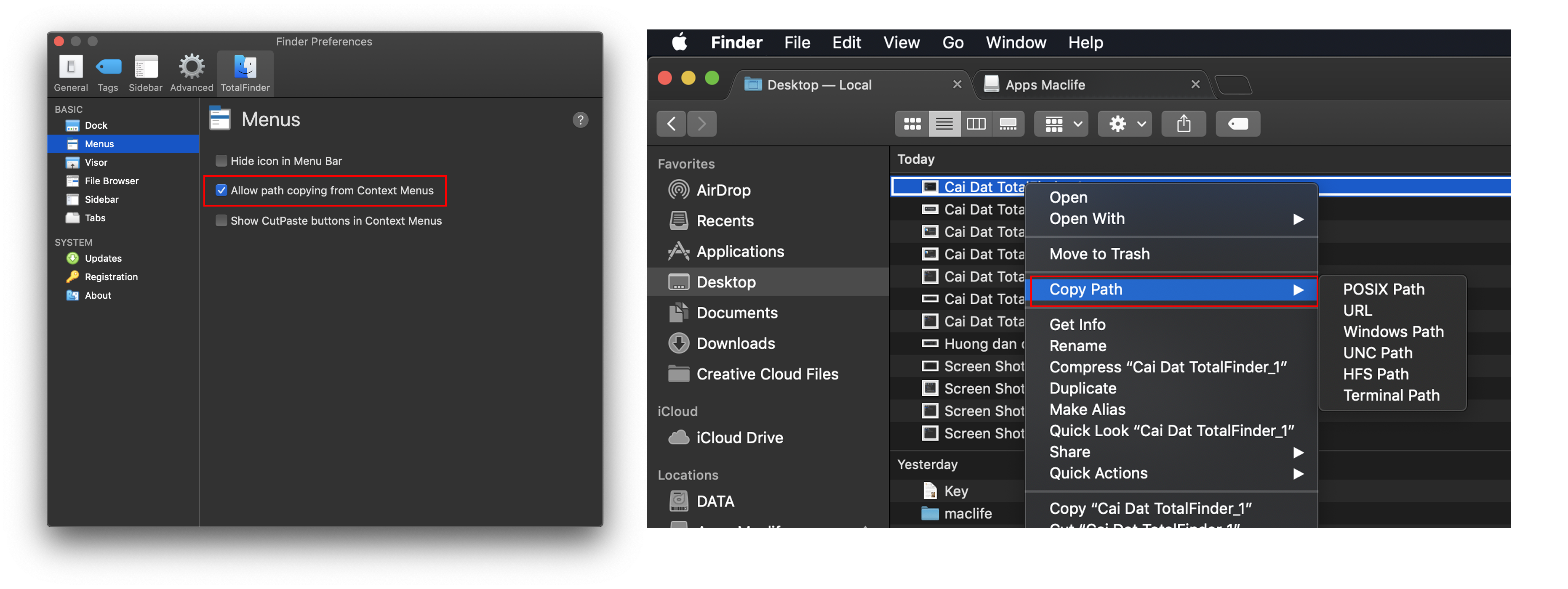 cai dat totalfinder 8