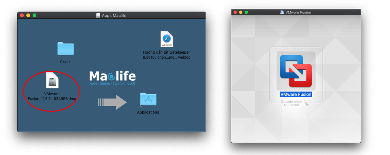 cai windows tren mac voi vmware fusion 1