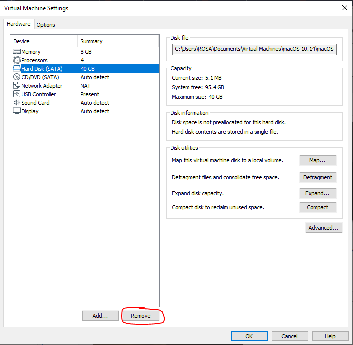 cai mojave tren windows vmware 14 2