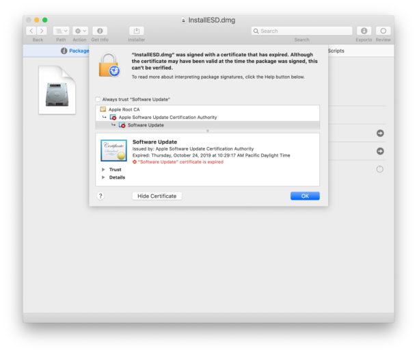 certificate expired macos installer application 610x516 1