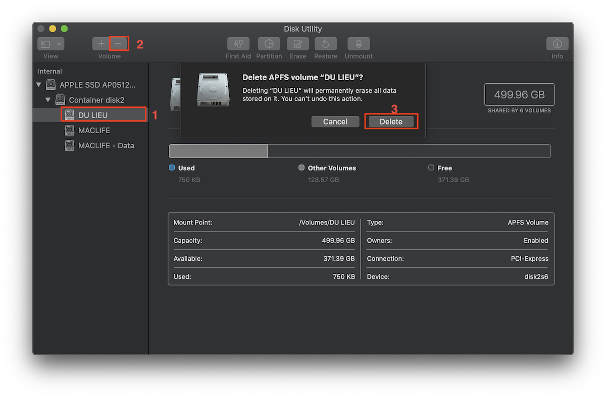 chia partion tren mac8