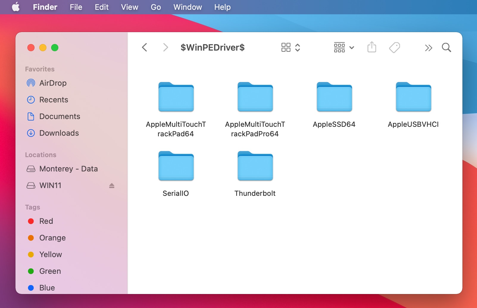 copy drivers to winpedriver