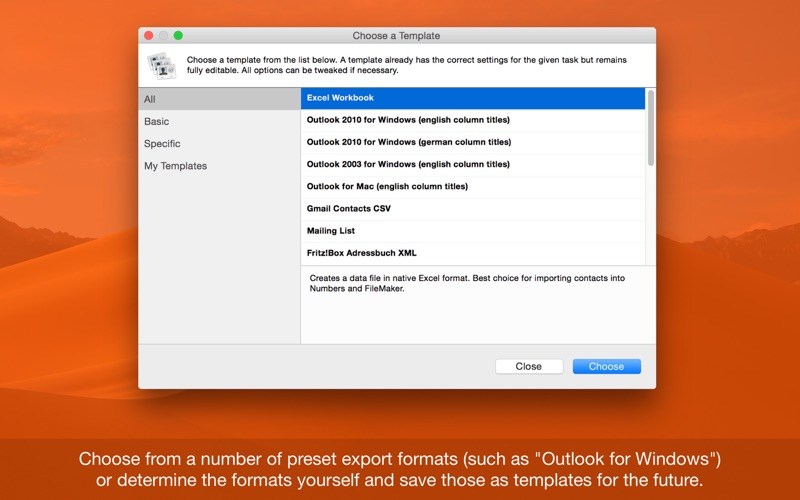 exporter for contacts 3