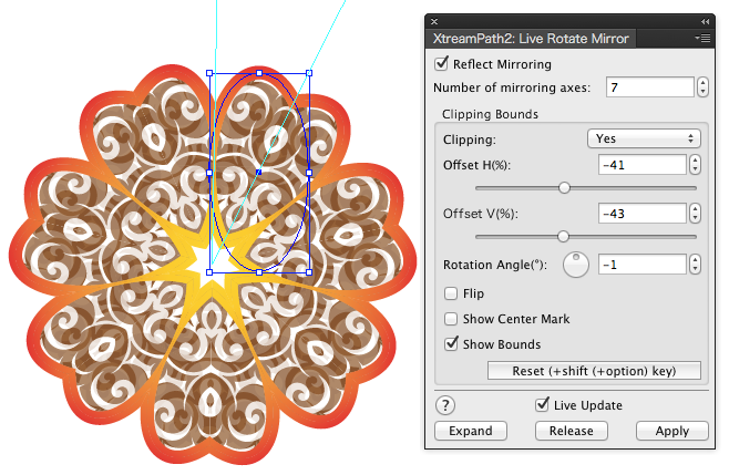 features rotate mirror