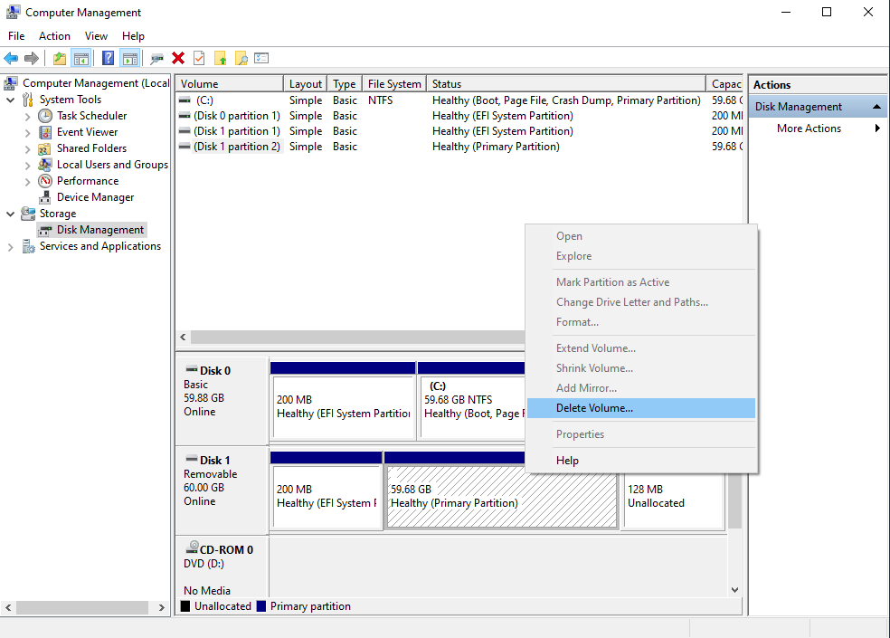 hd cai win tren o cung ngoai macbook 15