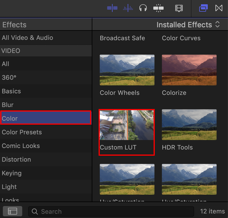 huong dan them lut tren final cut