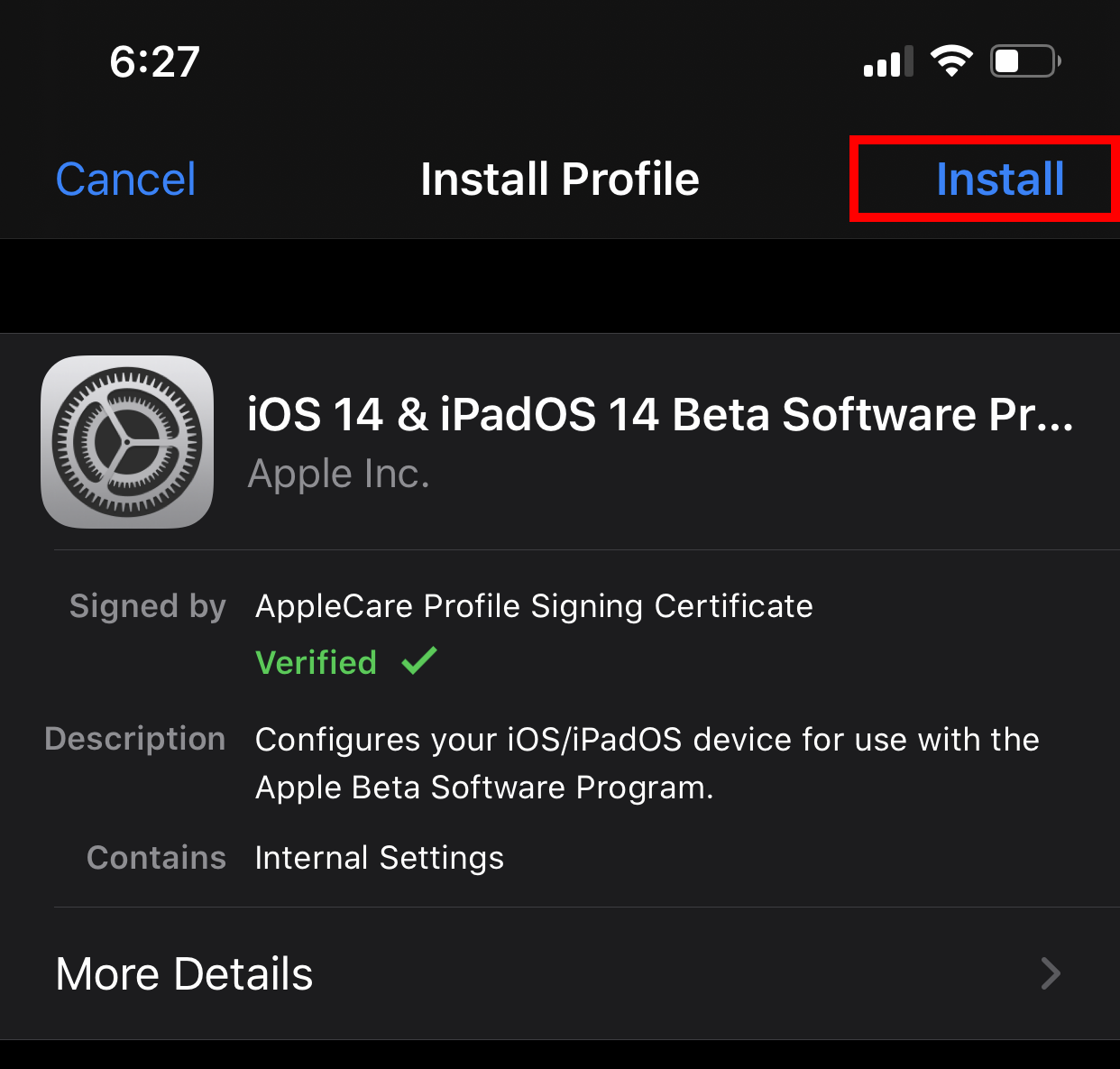 ios14 profile beta