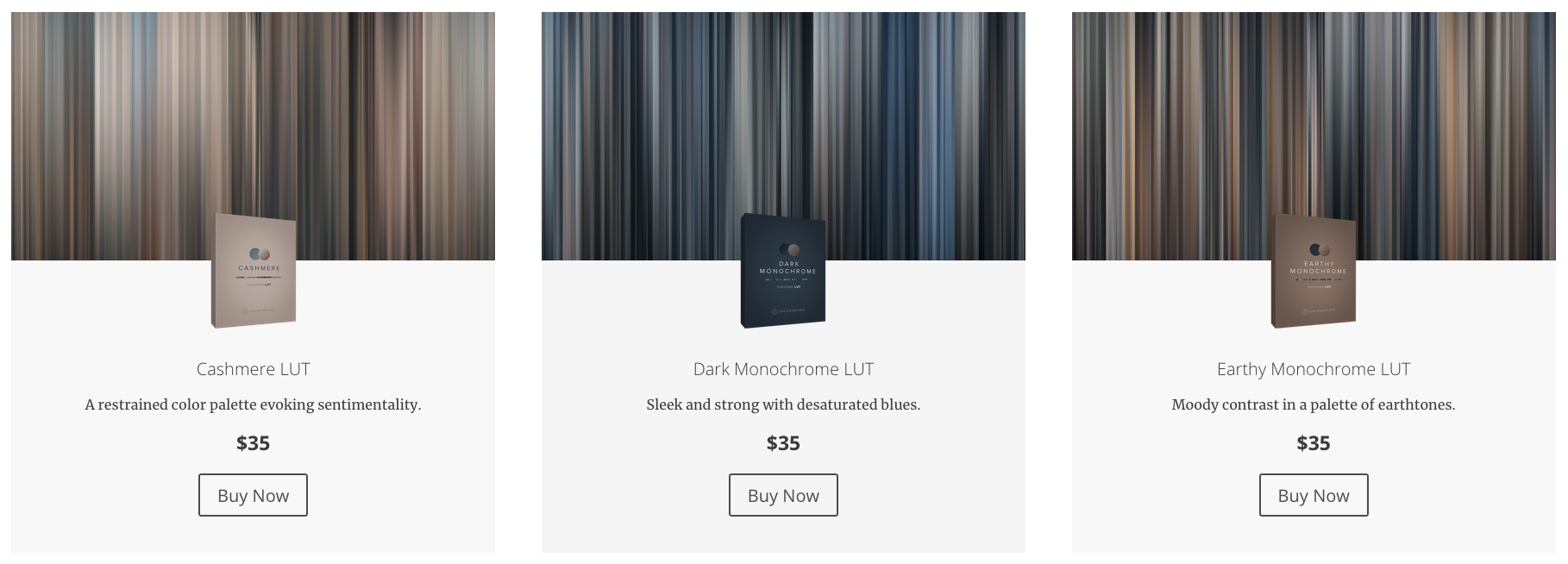 lens distortions finishing luts 3 1