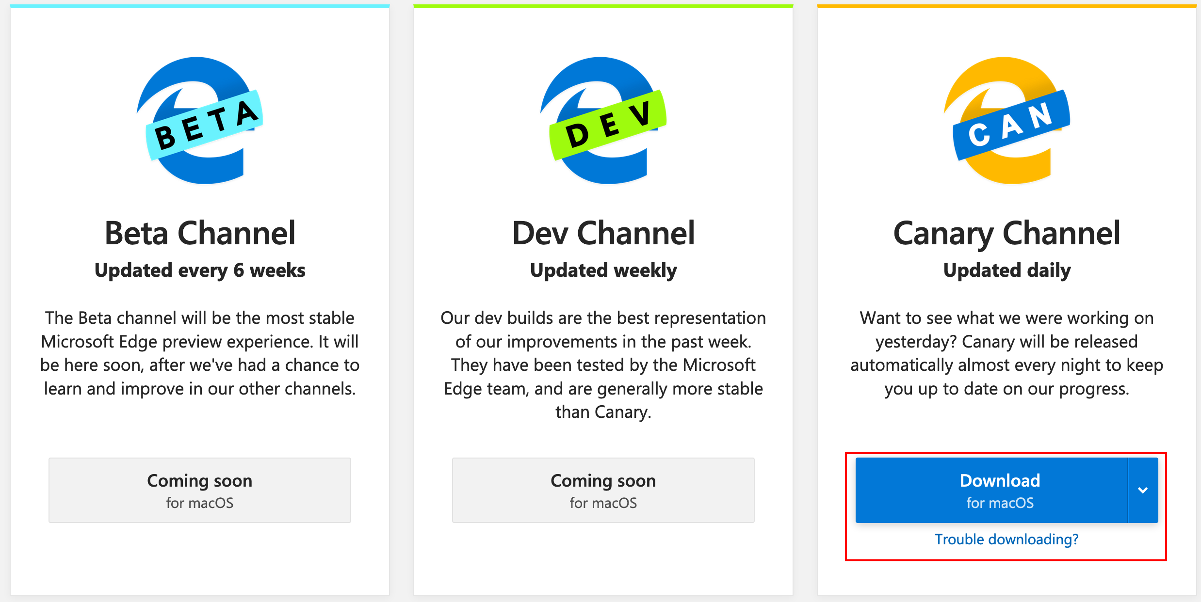microsoft edge canary mac