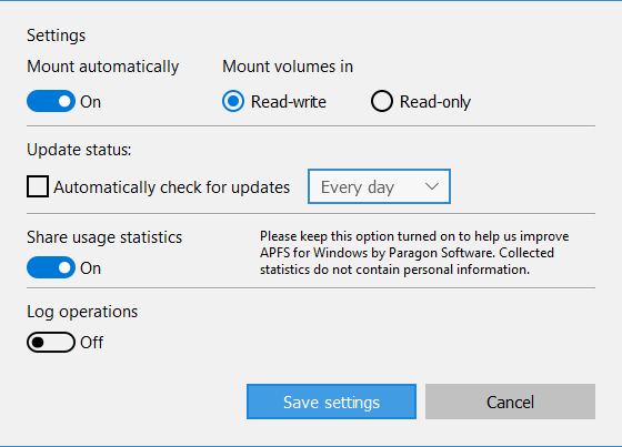 paragon apfs windows