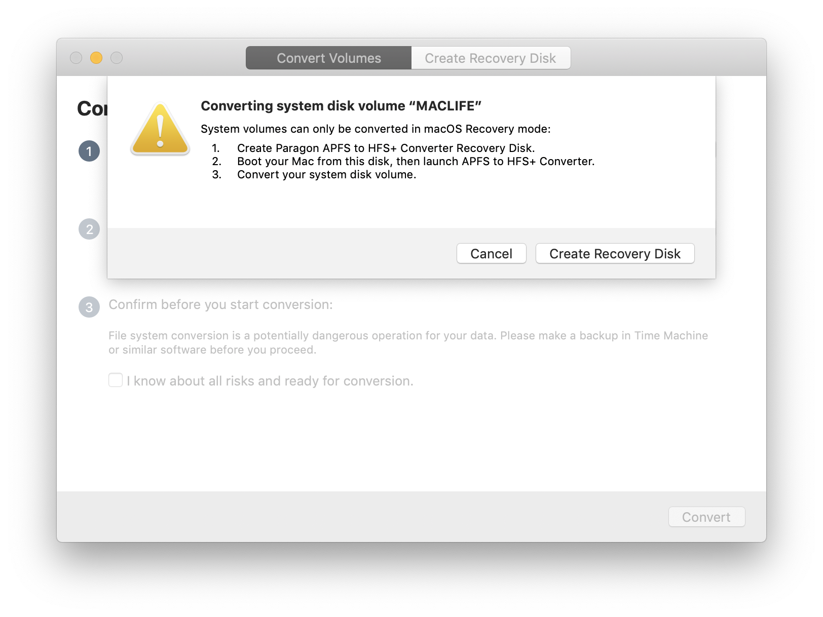 paragon apfs to hfs converter 2