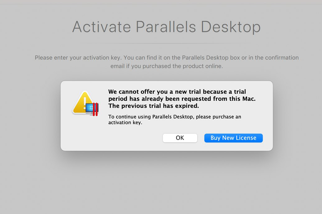 parallel desktop errr