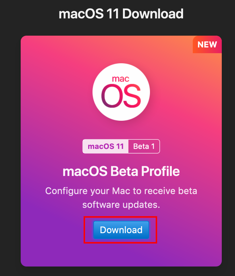 profile beta macos
