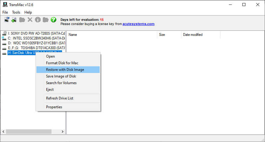 tao usb cai mac tren windows 4