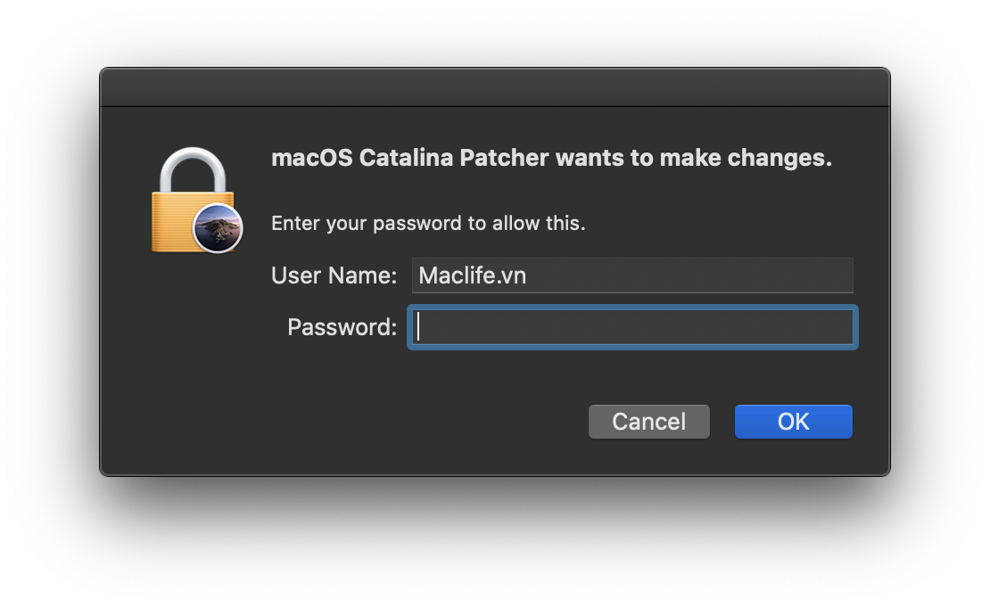 tao usb cai macos catalina 7