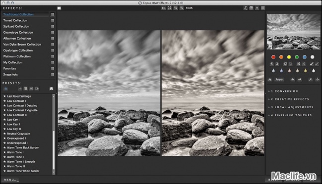 Topaz B&W Effects MacOs – Chuyển ảnh màu sang trắng đen 1 topaz