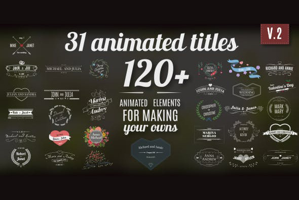 vintage romantic wedding titles pack 2 maclife