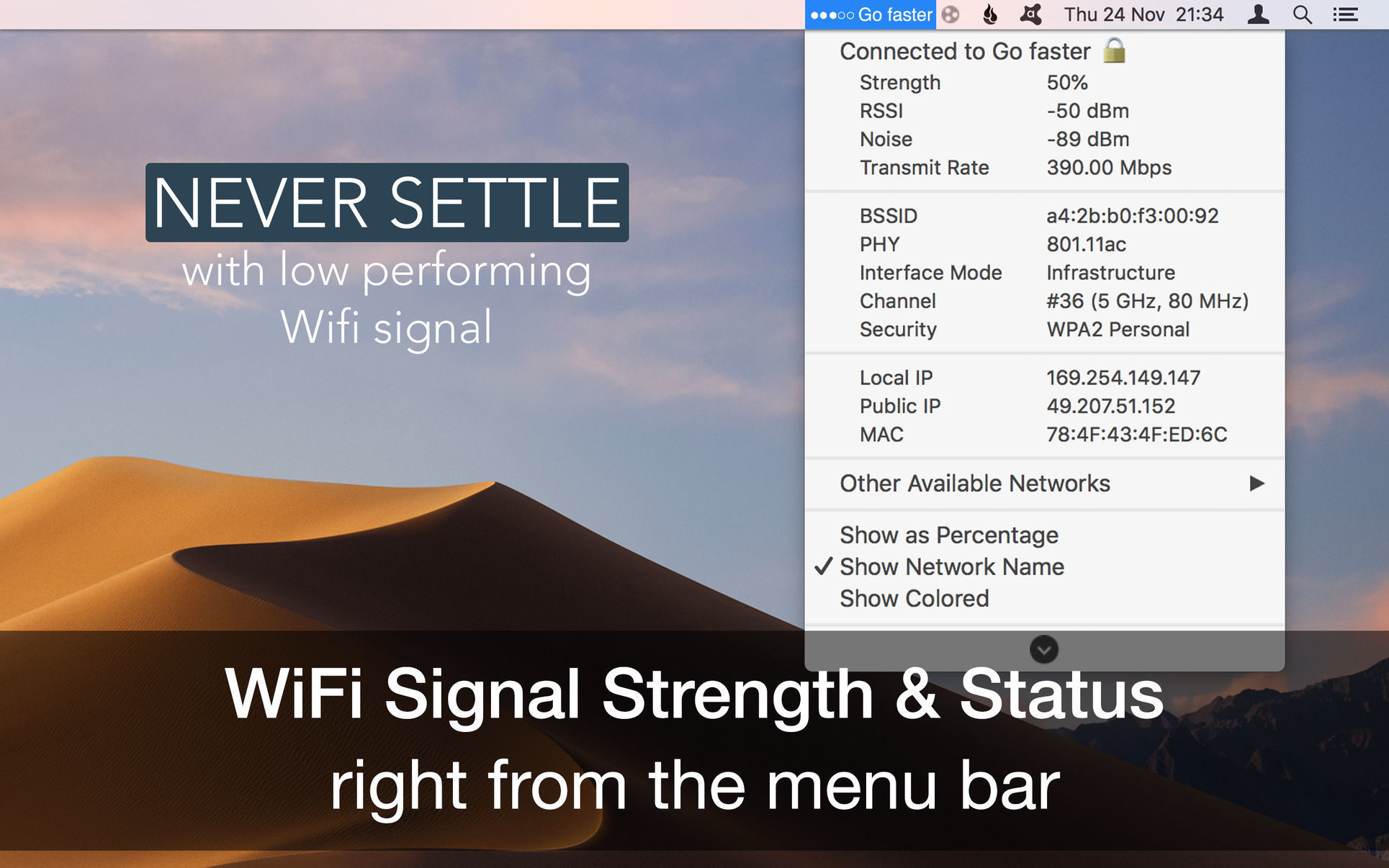 wifi signal strength explorer mac