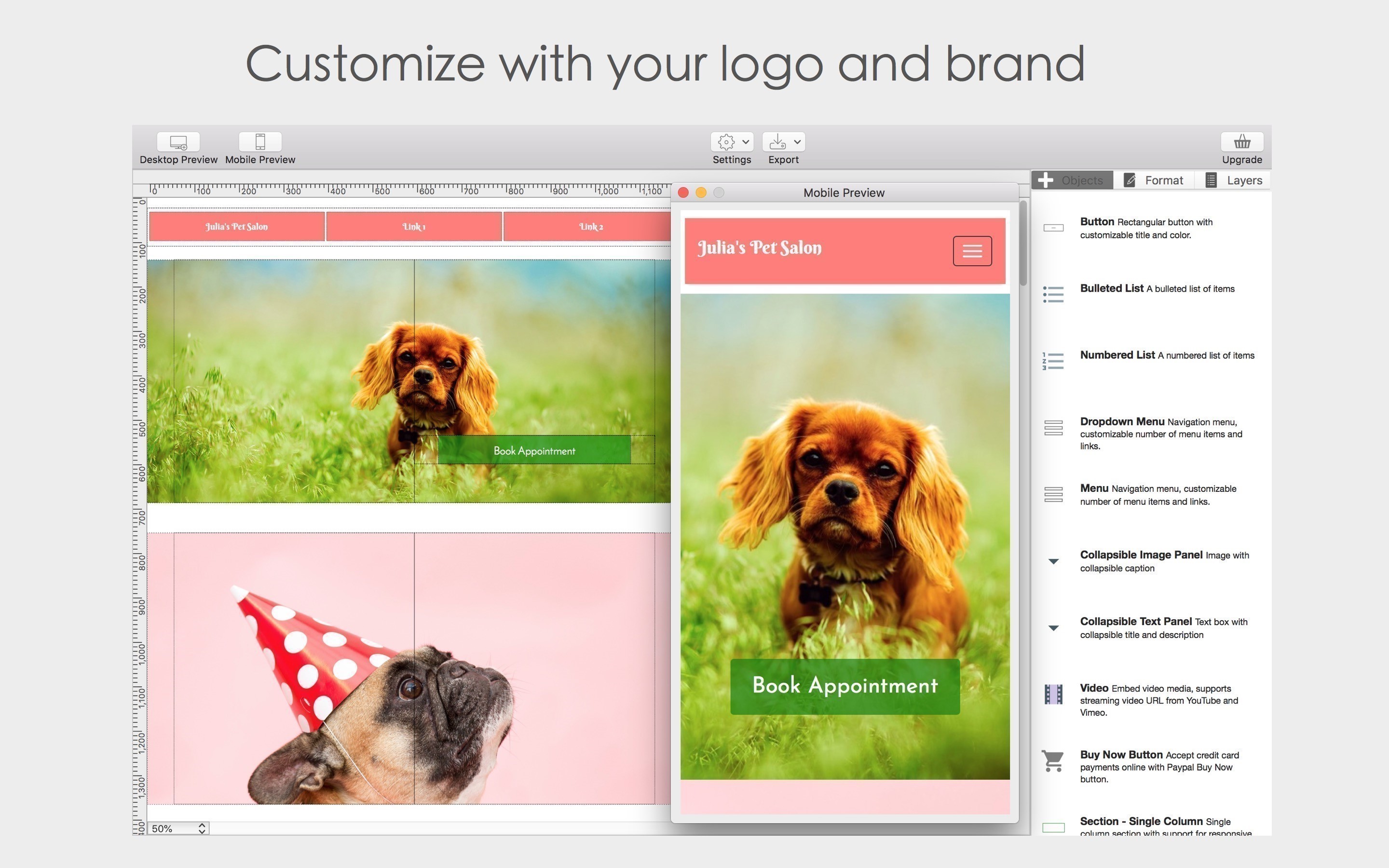 wolf landing page designer mac