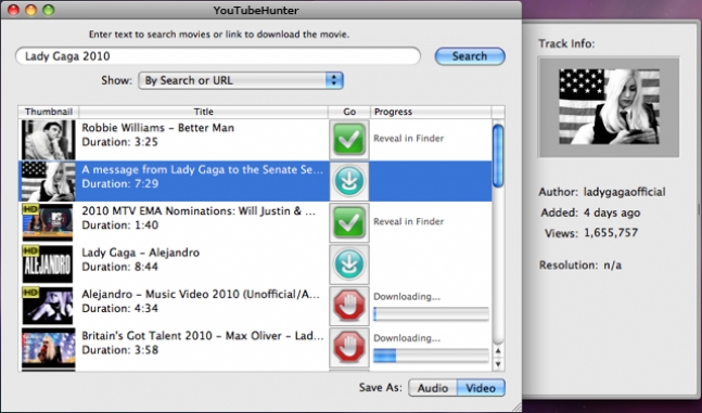 YouTubeHunter MacOs – Ứng dụng tải Video từ Youtube, Vimeo… 1 youtubehunter mac
